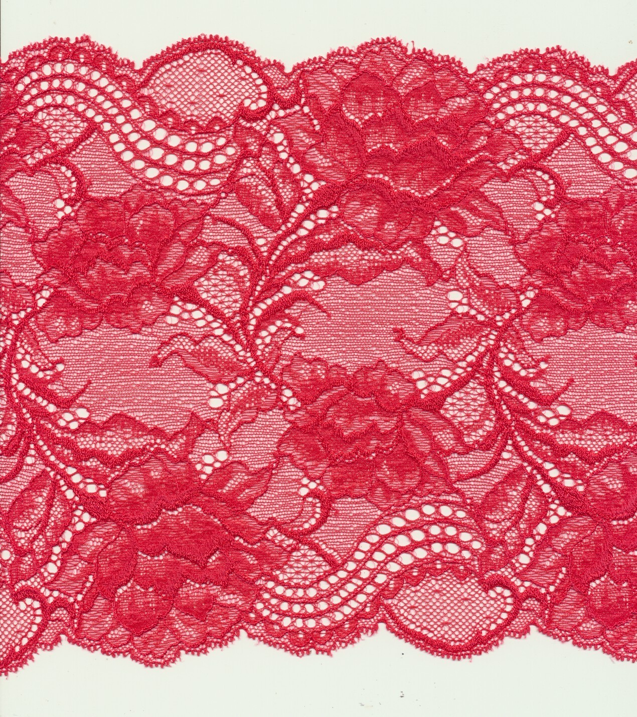 French Elastic Leavers Lace Made of Calais in Pink 19 Cm Wide,french Lace,dentelle  De Calais,trim -  Canada